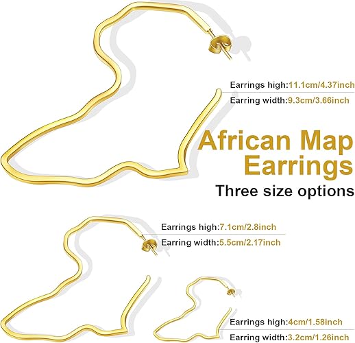 MAP OF AFRICA EARRINGS (6 Pack)